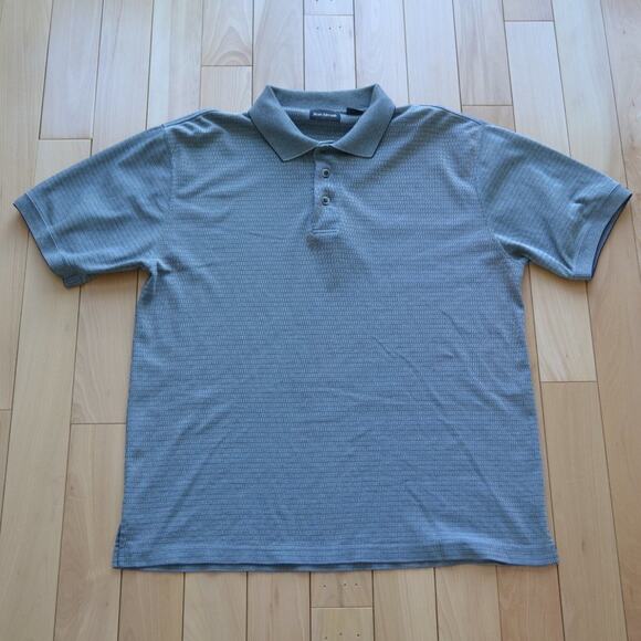Marc Edwards Short Sleeve Polo Men's M Gray and Black - Picture 1 of 5
